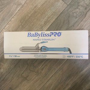 NEW BABYLISSPRO NANO TITANIUM SPRING CURLING IRON 1 1/2"